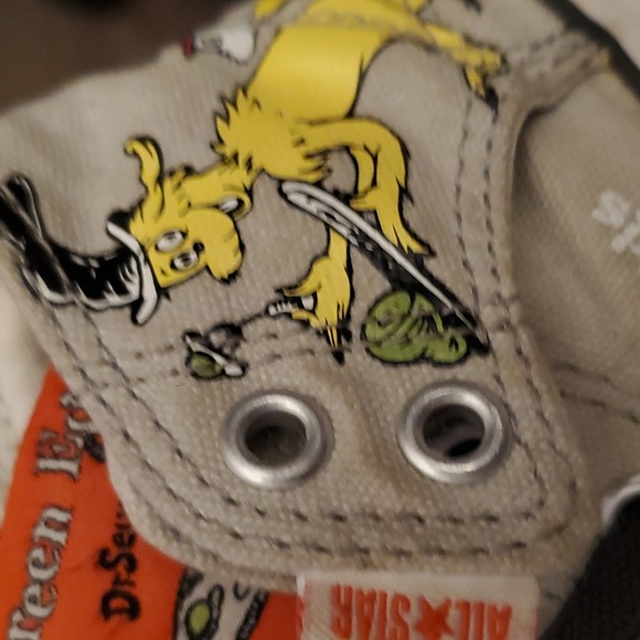Converse X Dr.Seuss Toddler Kids Chuck Taylor - Green Eggs and Ham! Shoes 7 - Picture 14 of 16